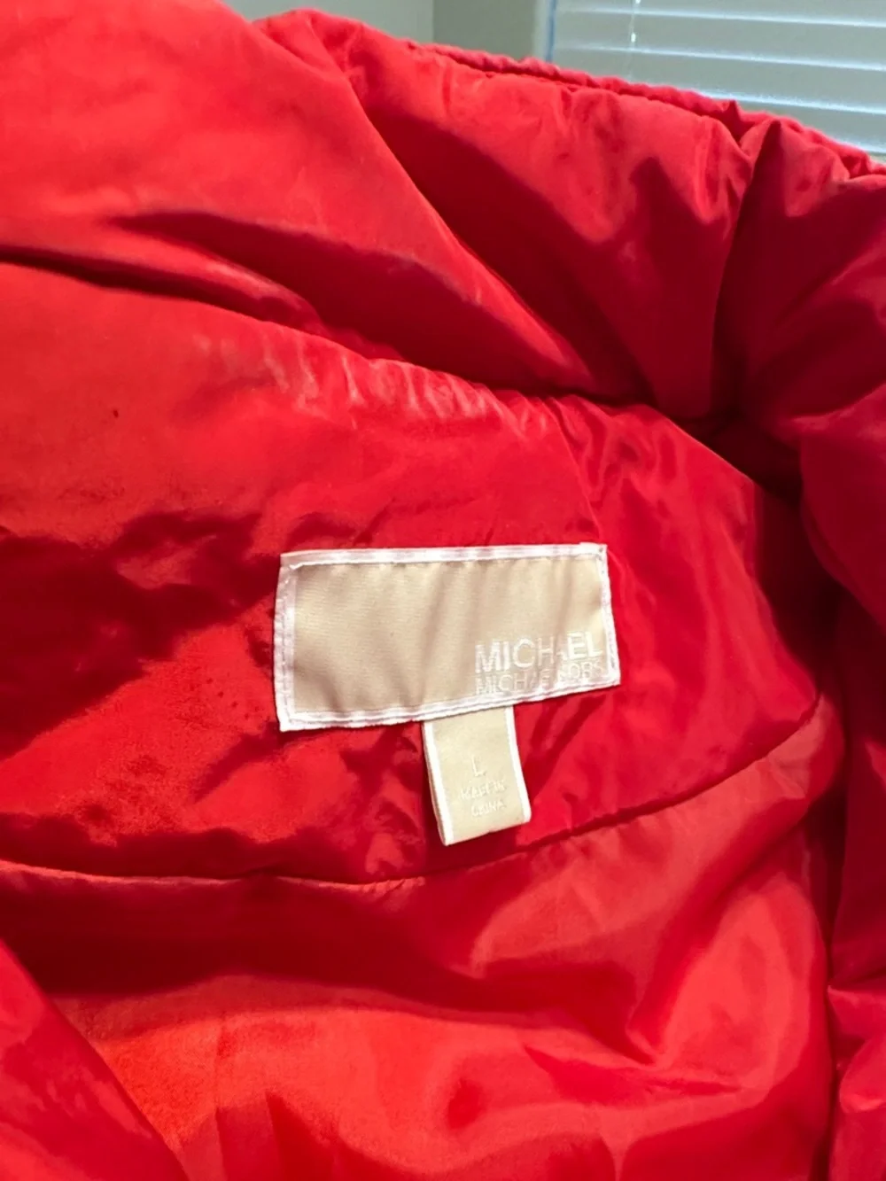 Michael Kors Red Quilted Puffer Vest - Women's Size Large - Picture 4 of 10